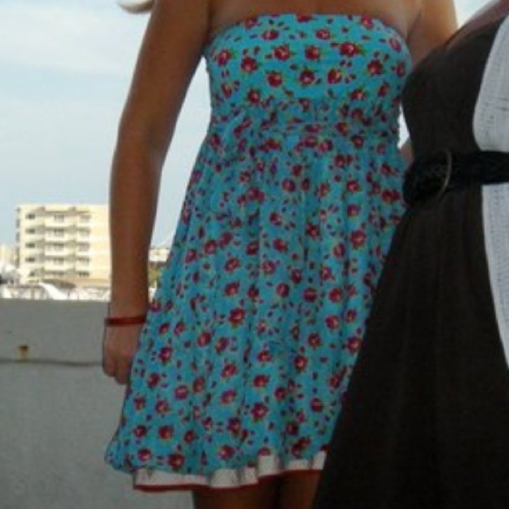 Betsey Johnson Aqua-Colored Rose CoverUp